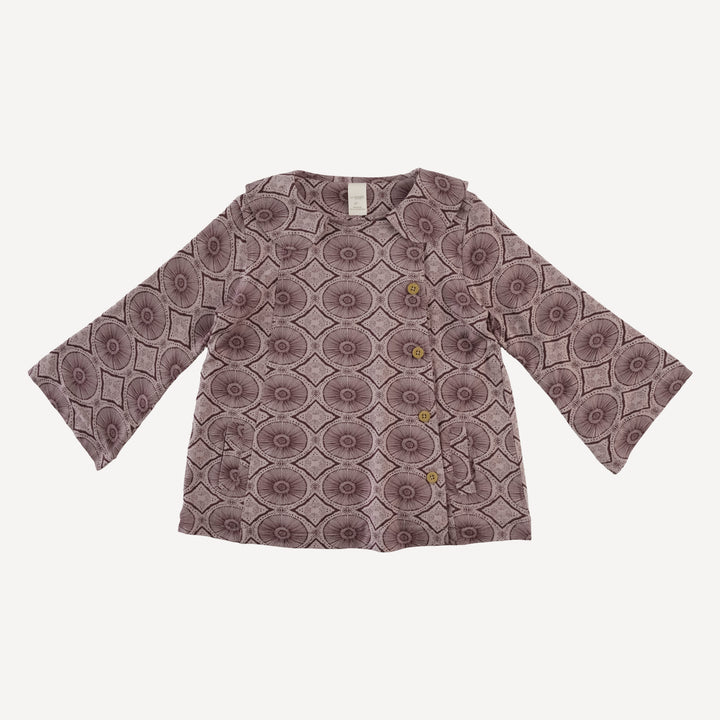 bell sleeve peter pan collar a-line jacket | doe batik | modal