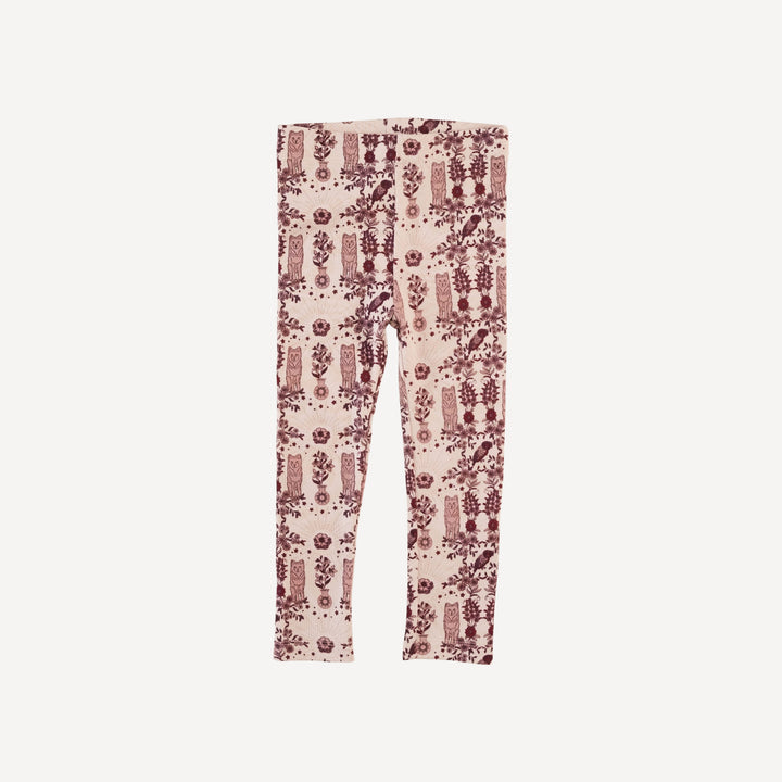 classic skinny legging | wolf floral | organic cotton interlock