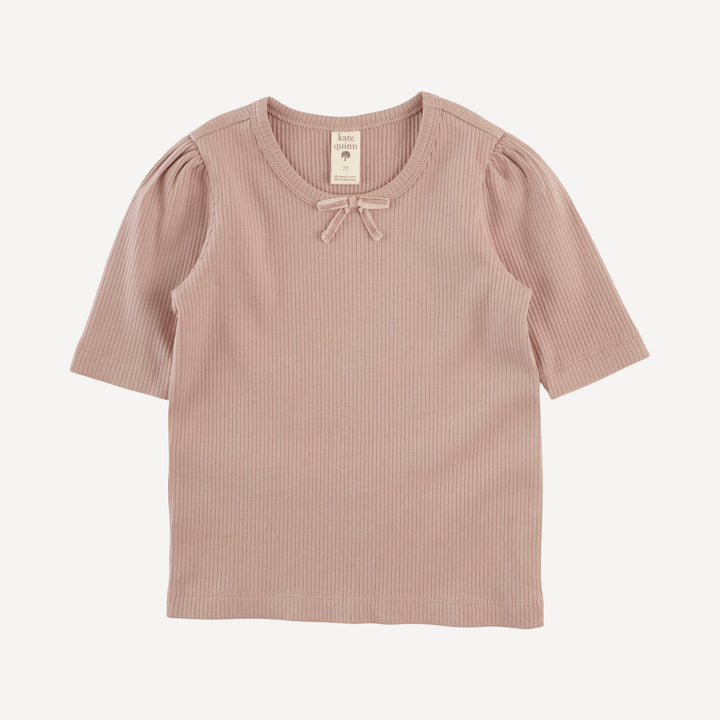 sarah bow top | cottage rose | organic cotton single rib
