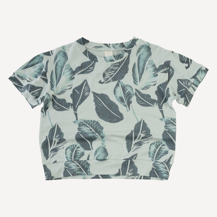 short sleeve relaxed jogger set | arctic leaf | modal