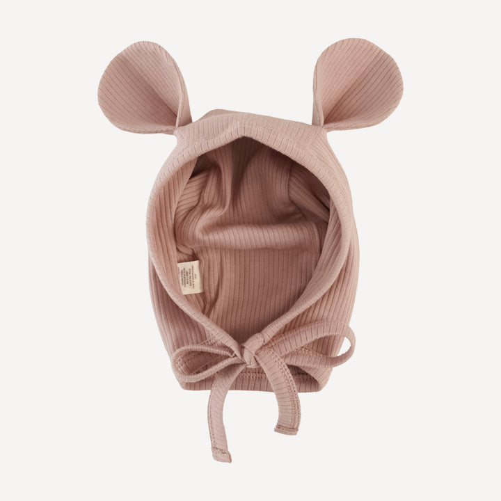 bear hat | cottage rose | organic cotton single rib