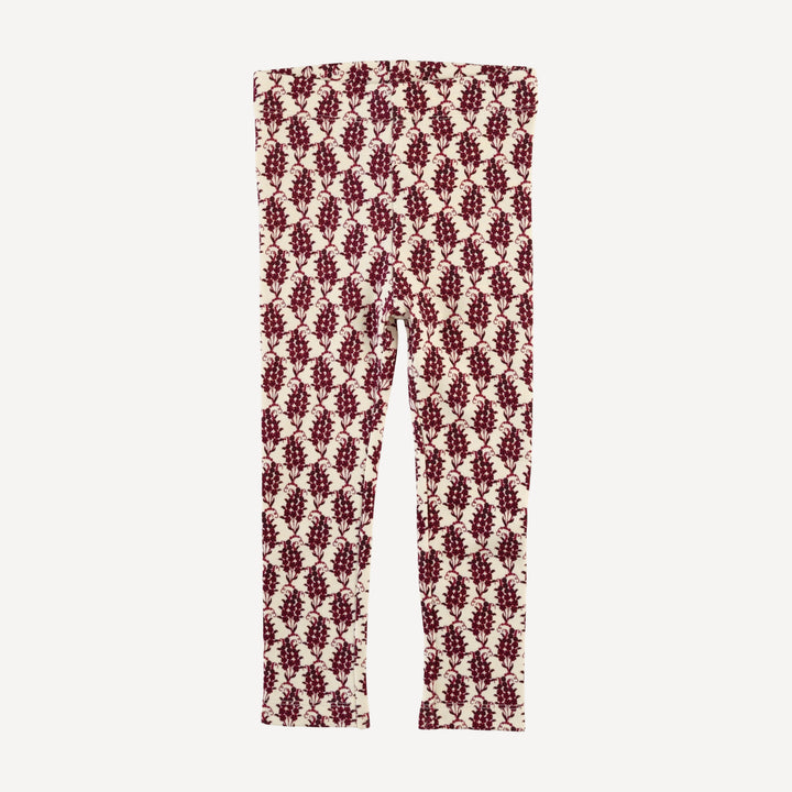 classic skinny legging | woodland pasley | organic cotton interlock