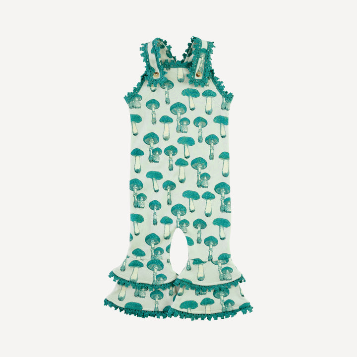 anne lace jumpsuit | aqua fungi | organic cotton interlock