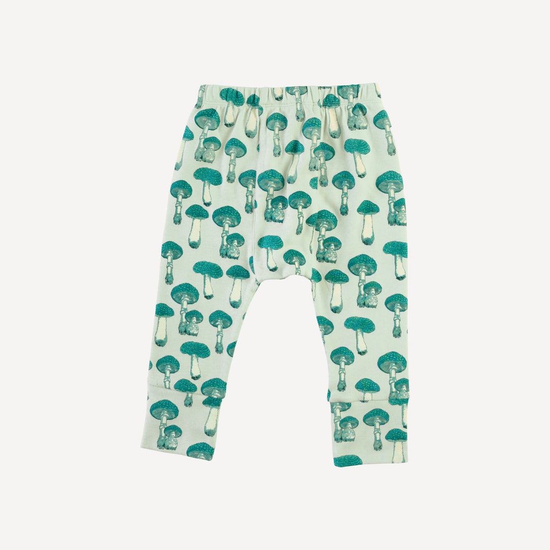 classic panda pant | aqua fungi | organic cotton interlock