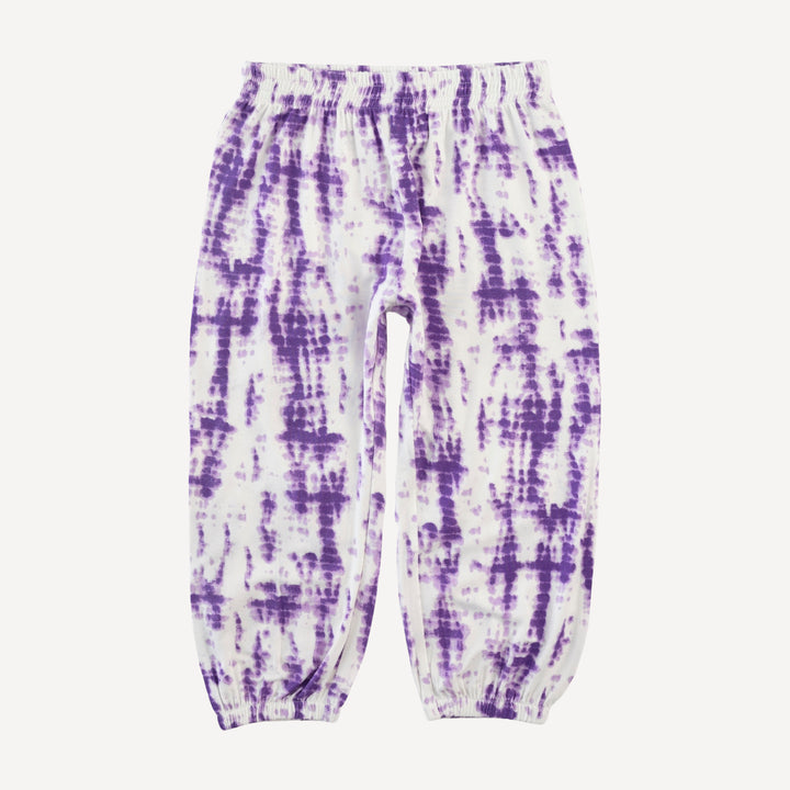 short sleeve relaxed jogger set | lavender shibori | modal