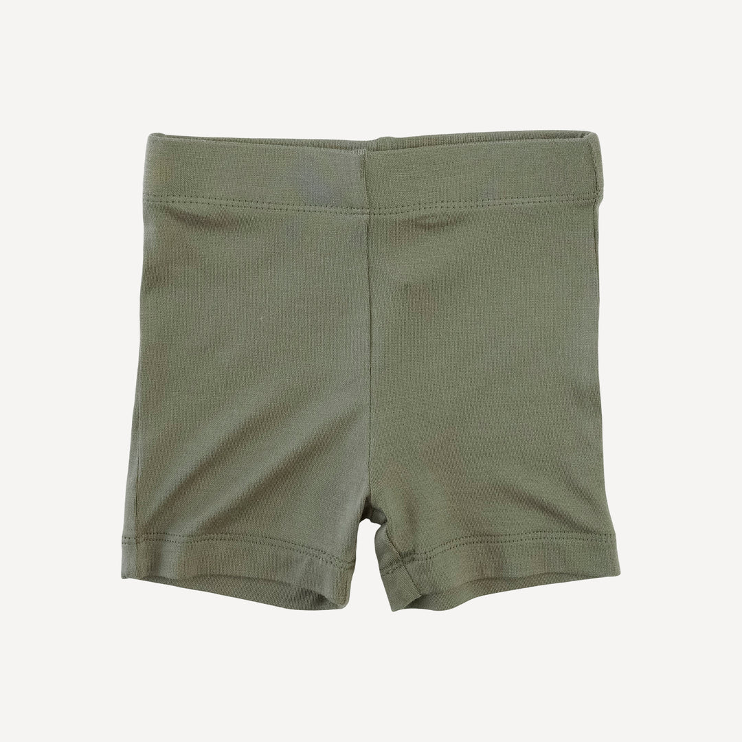 spaghetti strap smocked top + bike short set | green insects | modal