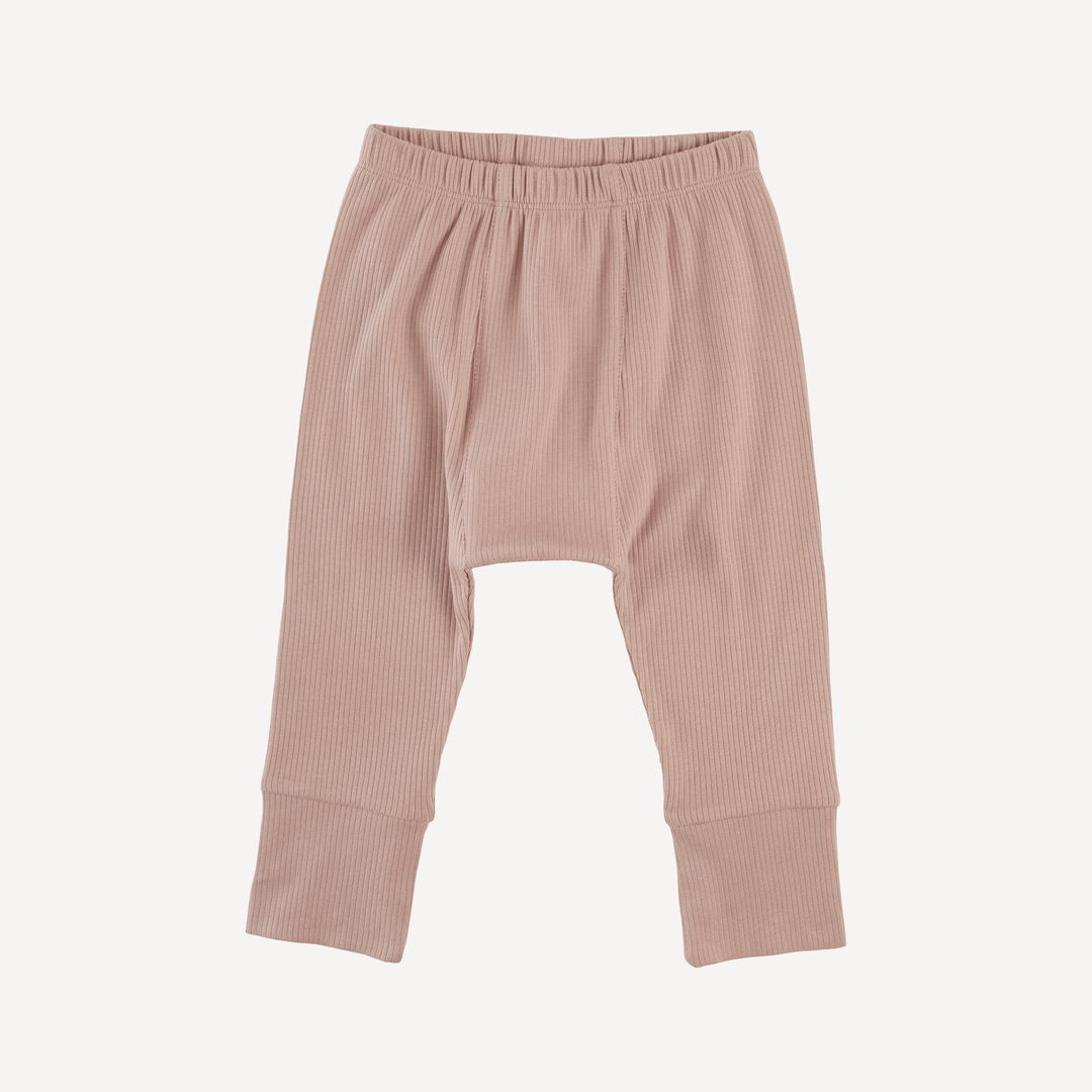 classic panda pant | cottage rose | organic cotton single rib