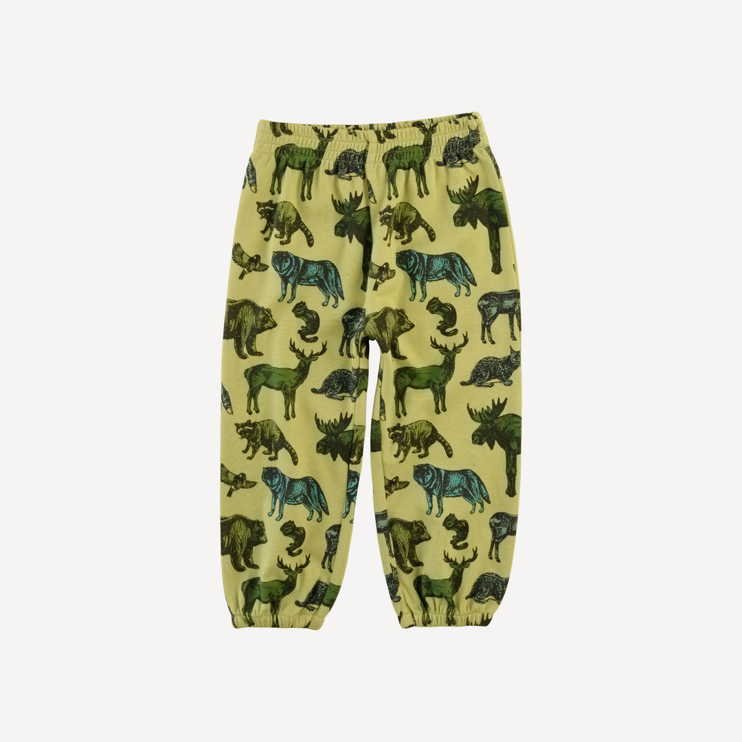 long sleeve relaxed jogger set | forest animals | organic cotton interlock