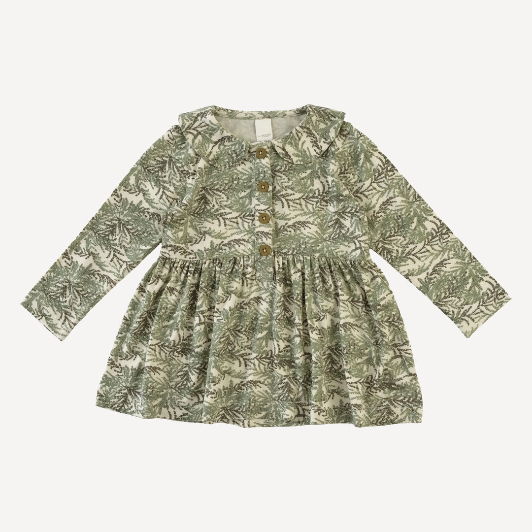 long sleeve henley peter pan tunic | woods fern | modal