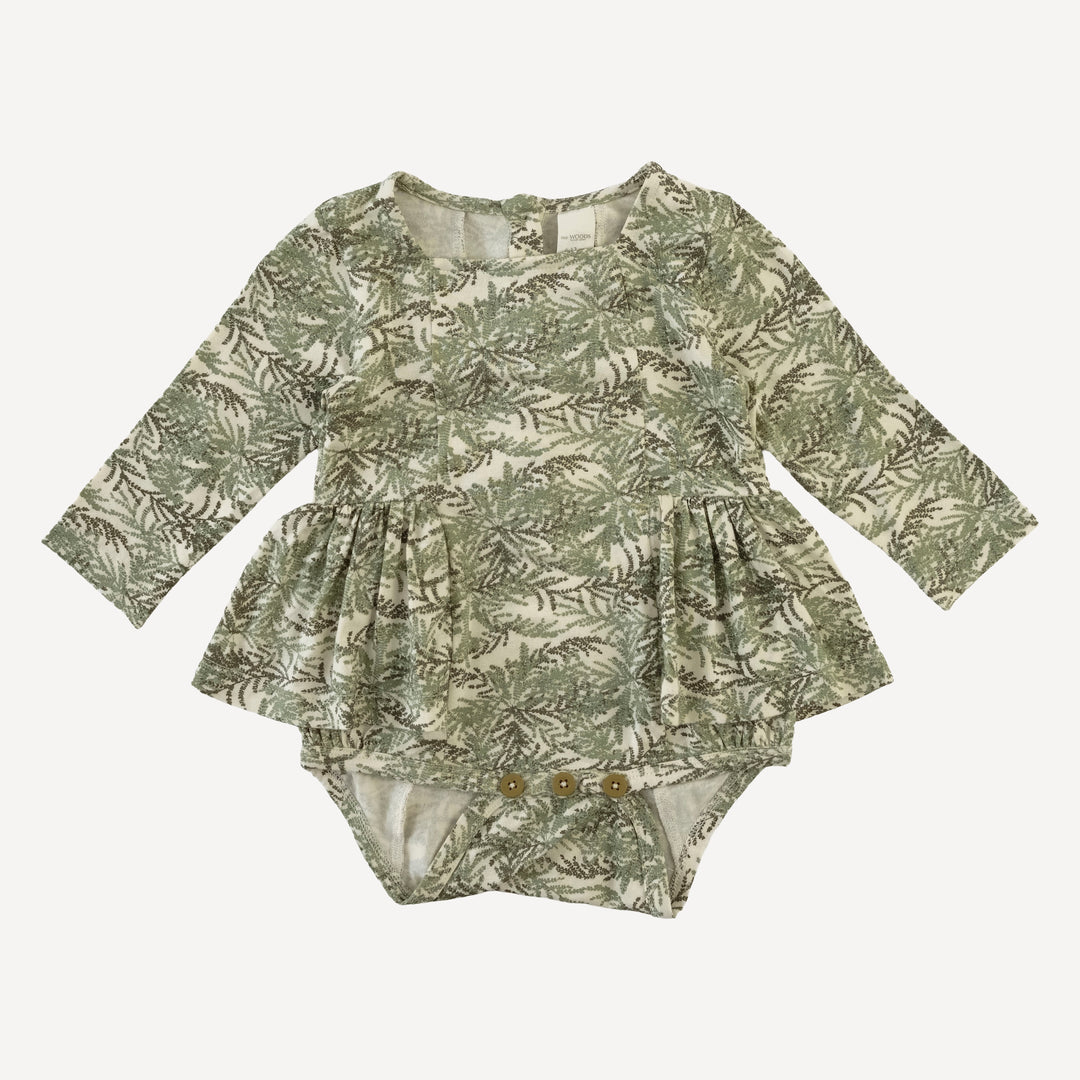 long sleeve ballerina bubble | woods fern | modal