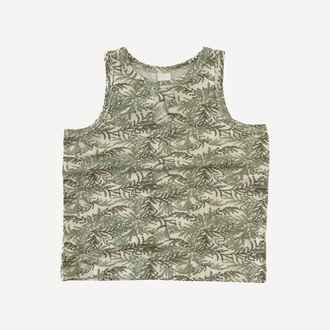 topstitch tank + relaxed short set | woods fern | modal