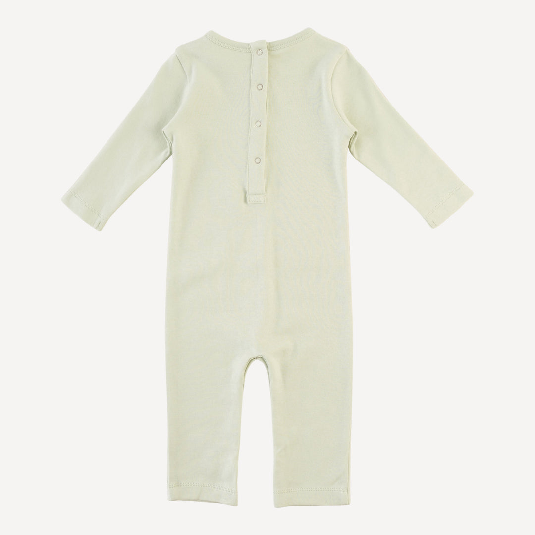 long sleeve crew neck jumpsuit | little red | organic cotton interlock