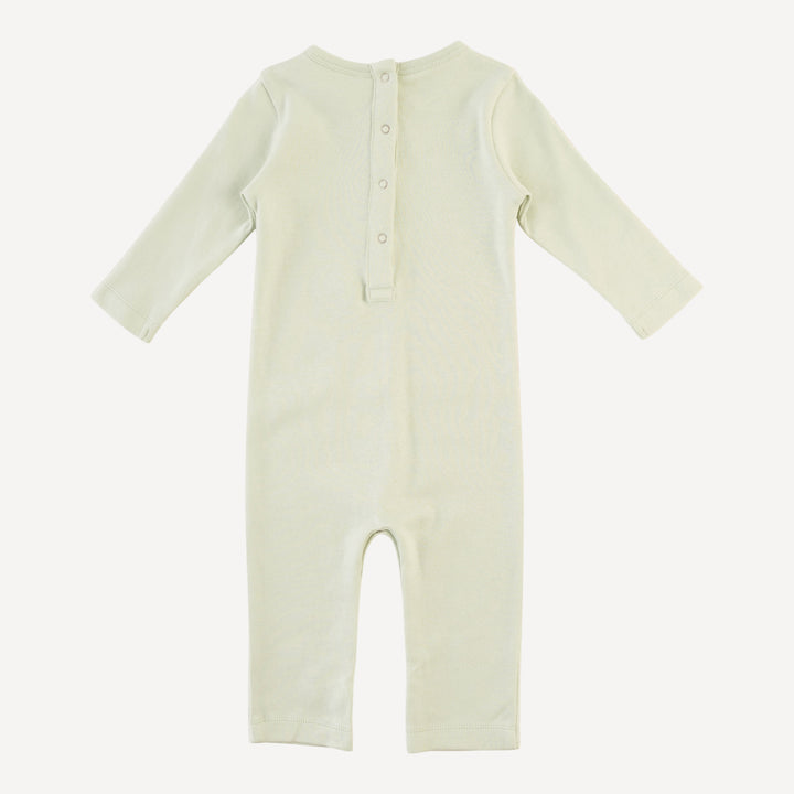 long sleeve crew neck jumpsuit | little red | organic cotton interlock