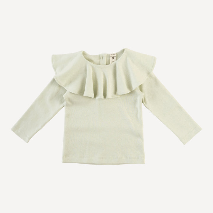 long sleeve circle collar top | forest dewdrop frost | organic cotton interlock