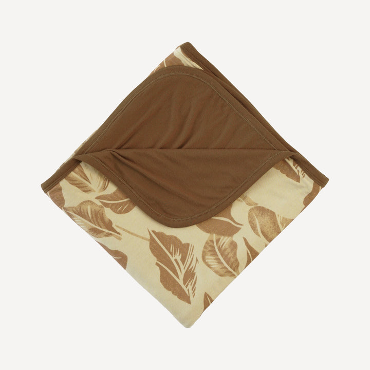 double layer blanket | porcini leaf | modal