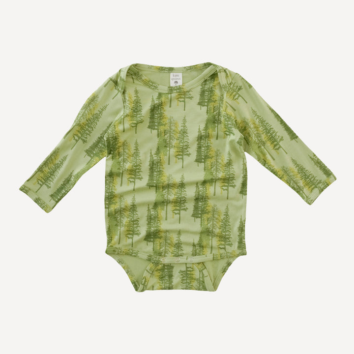 long sleeve lap neck bodysuit | northwest forest | bamboo