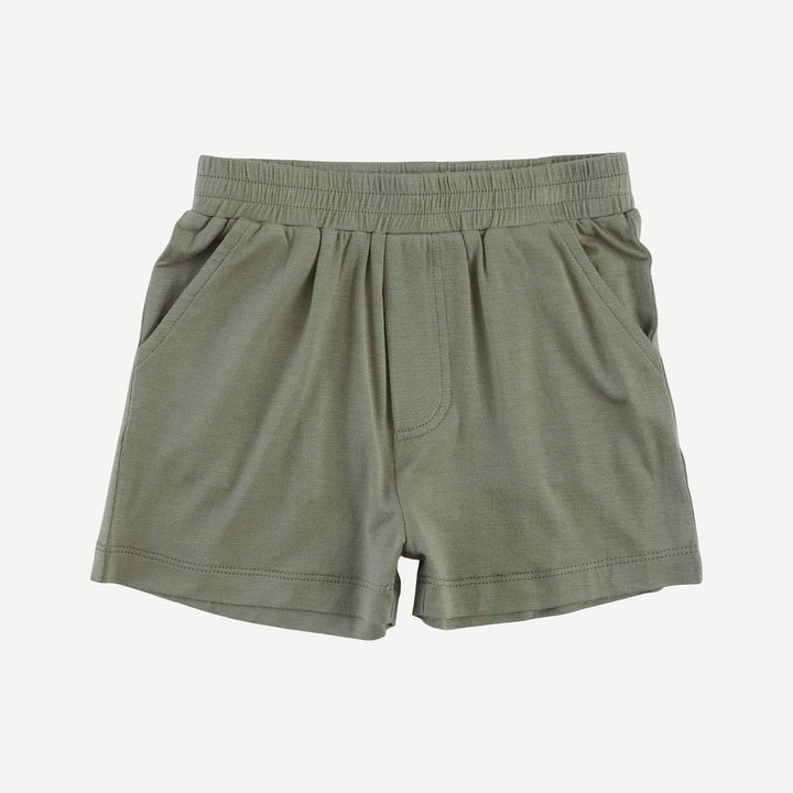 topstitch tank + relaxed short set | green fern frond | modal