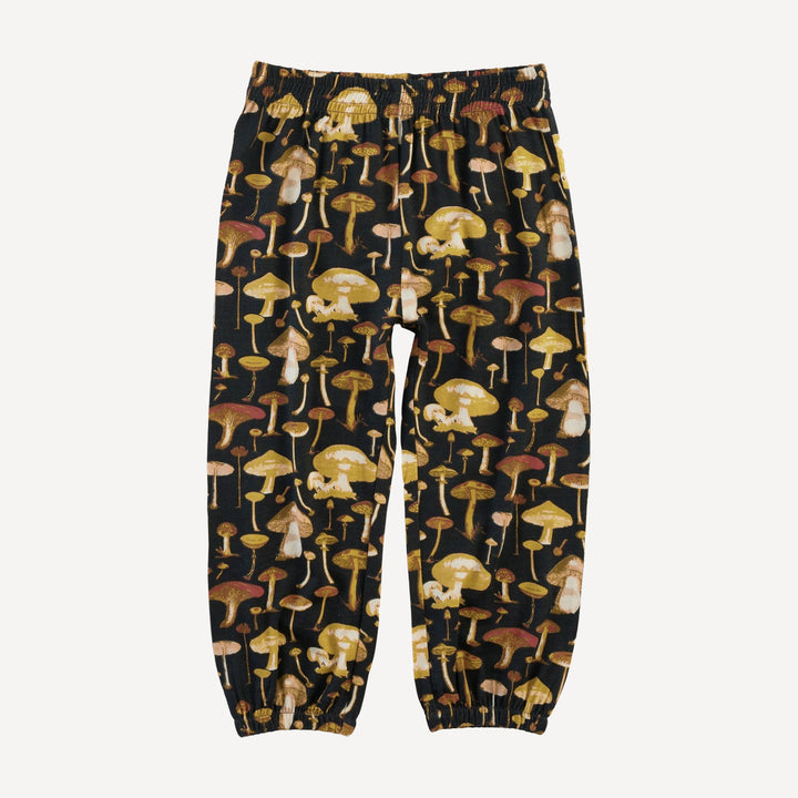 short sleeve relaxed jogger set | black mushroom litho | modal