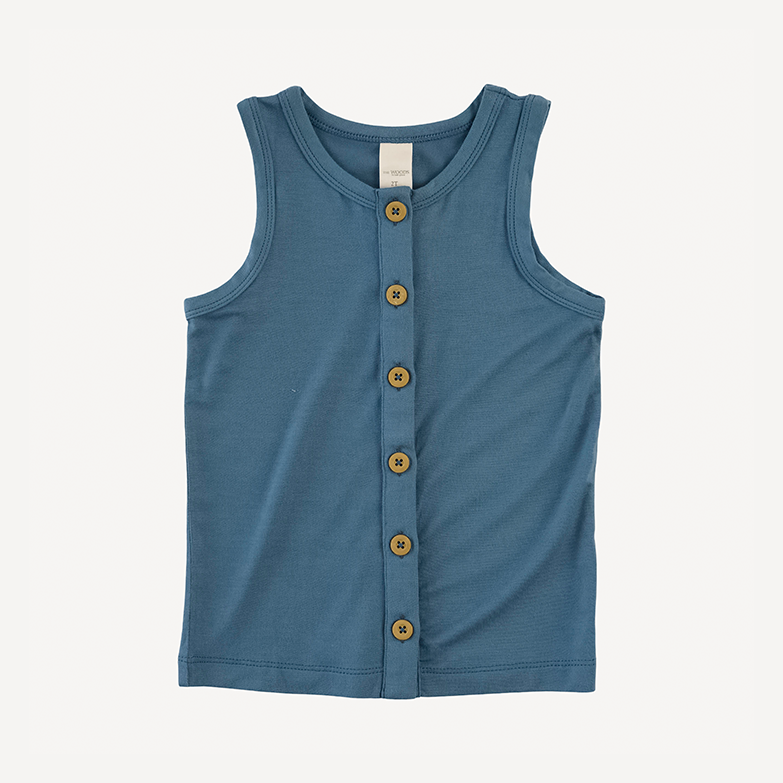 skinny button down tank | bluestone | modal