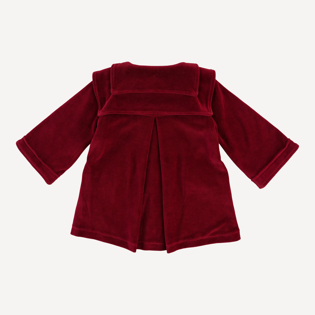 diamond yoke double collar jacket | berry basket | organic cotton velour