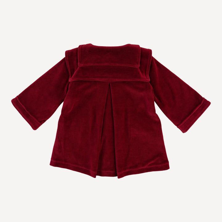 diamond yoke double collar jacket | berry basket | organic cotton velour