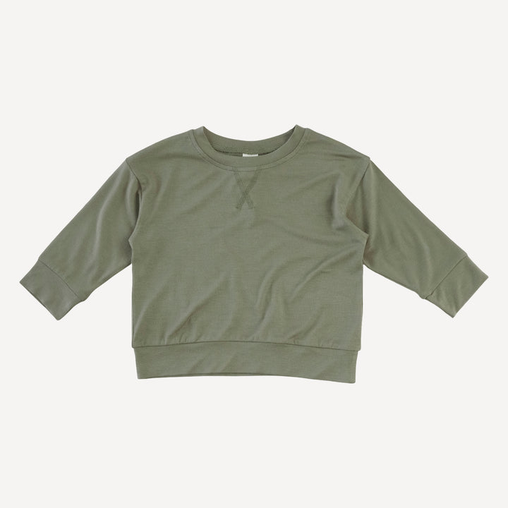 long sleeve relaxed jogger set | vetiver | modal