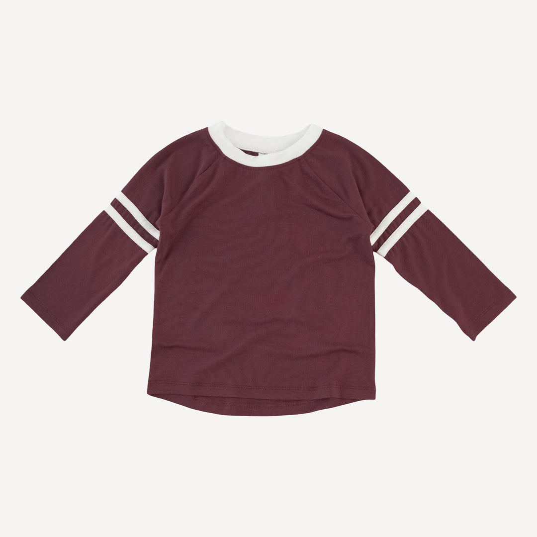 long sleeve football set | mahogany | modal