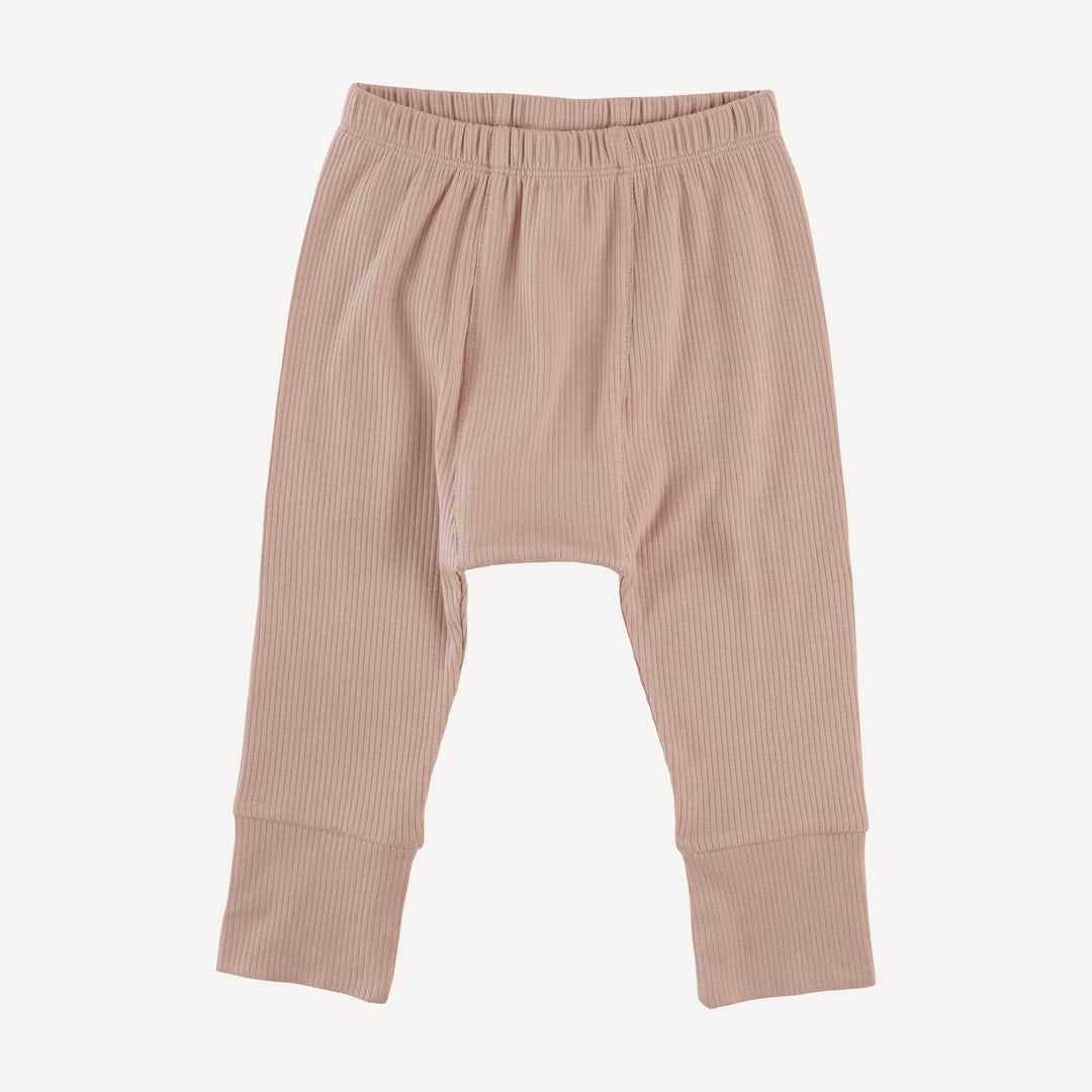 classic panda pant | cottage rose | organic cotton single rib