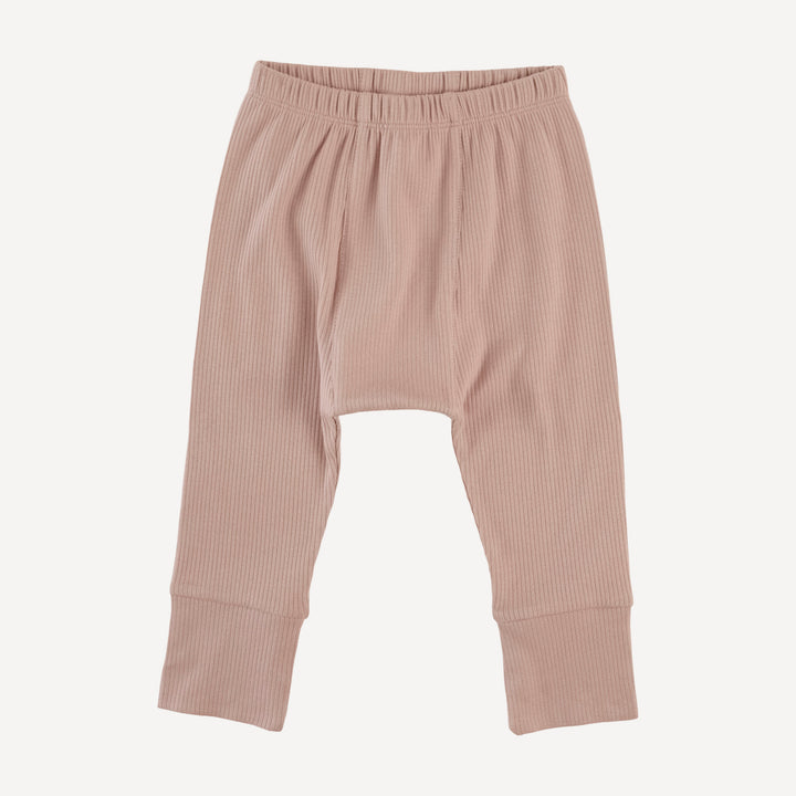 classic panda pant | cottage rose | organic cotton single rib