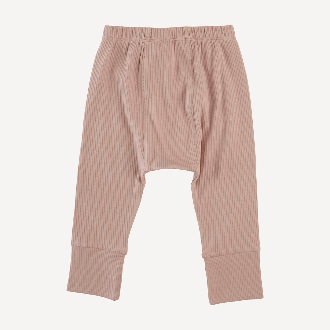 classic panda pant | cottage rose | organic cotton single rib