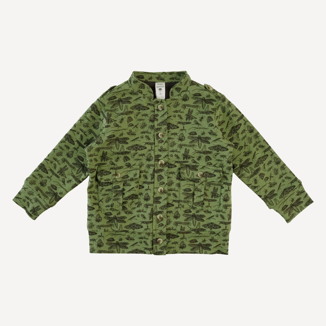 military jacket | forest insects | organic cotton interlock