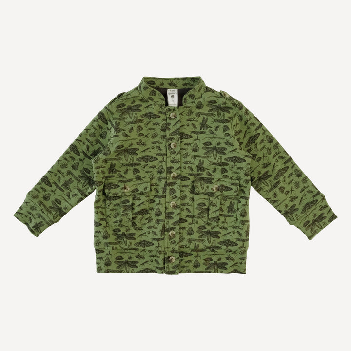 military jacket | forest insects | organic cotton interlock