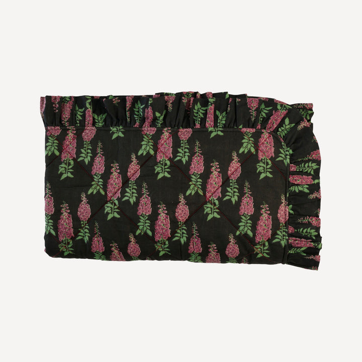 ruffle quilt | red foxglove | organic cotton gauze