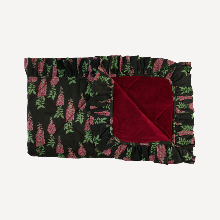 ruffle quilt | red foxglove | organic cotton gauze
