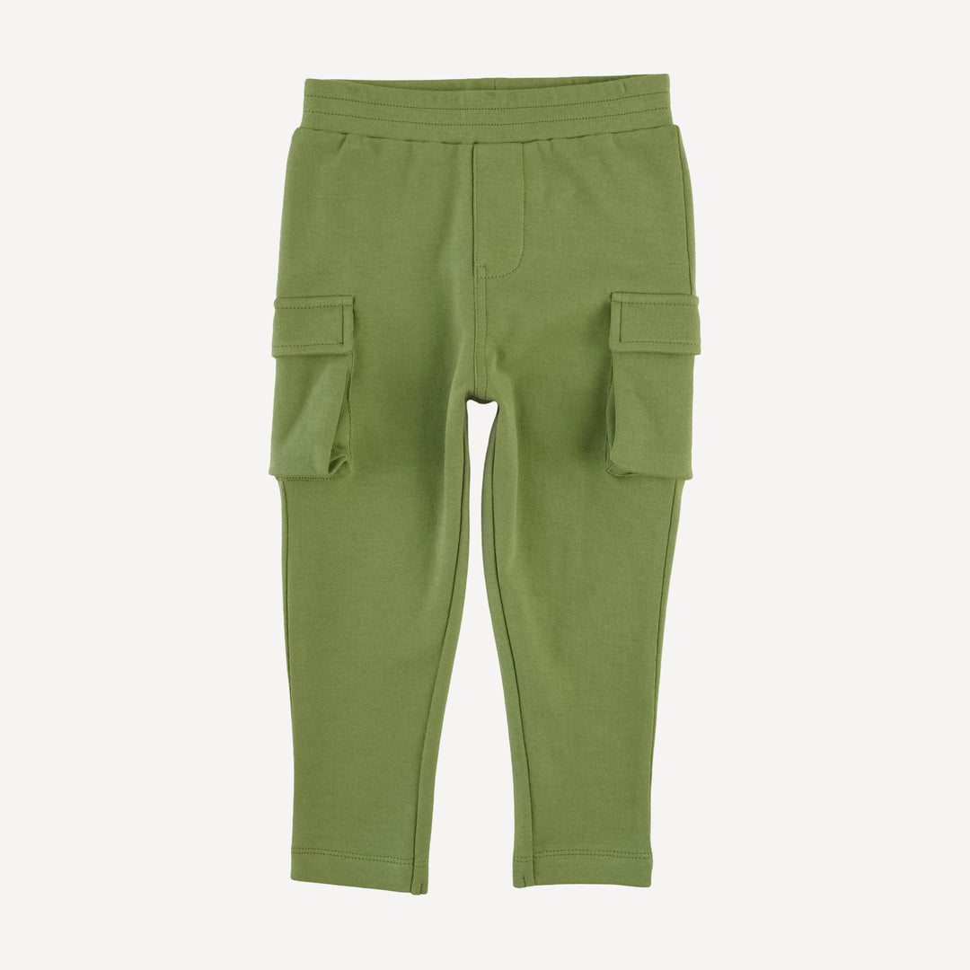 skinny cargo pant | evergreen path | organic cotton interlock