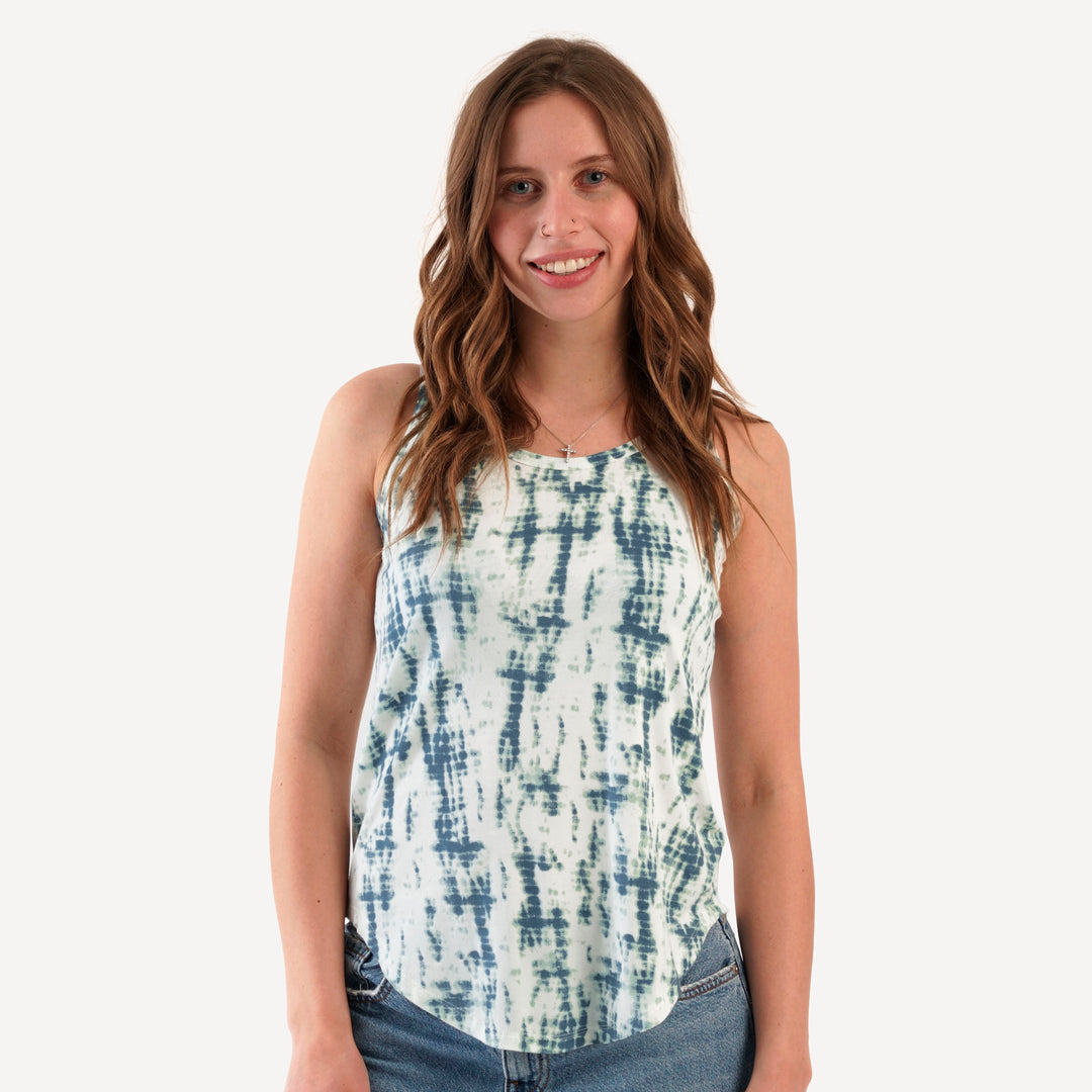 womens tank | stone shibori | modal