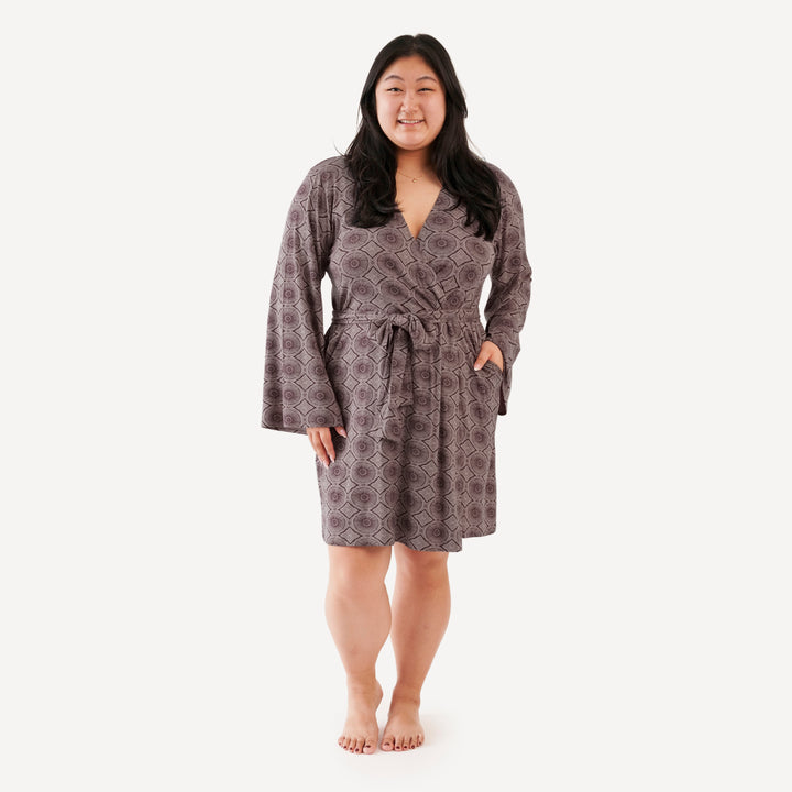 womens basic robe | doe batik | modal