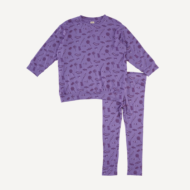 oversized sweatshirt + legging set | purple candy | bamboo