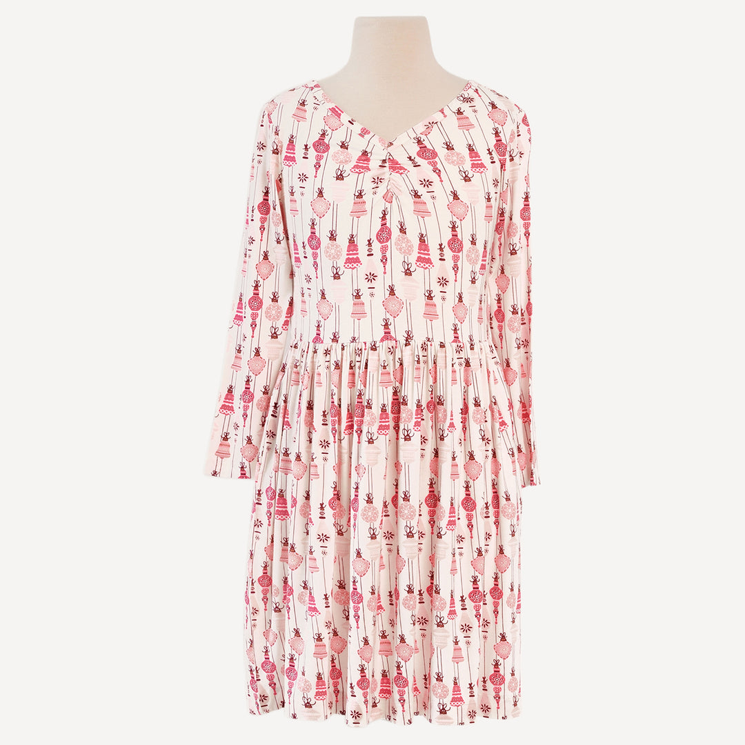 tween twirl dress | pink vintage ornaments | bamboo