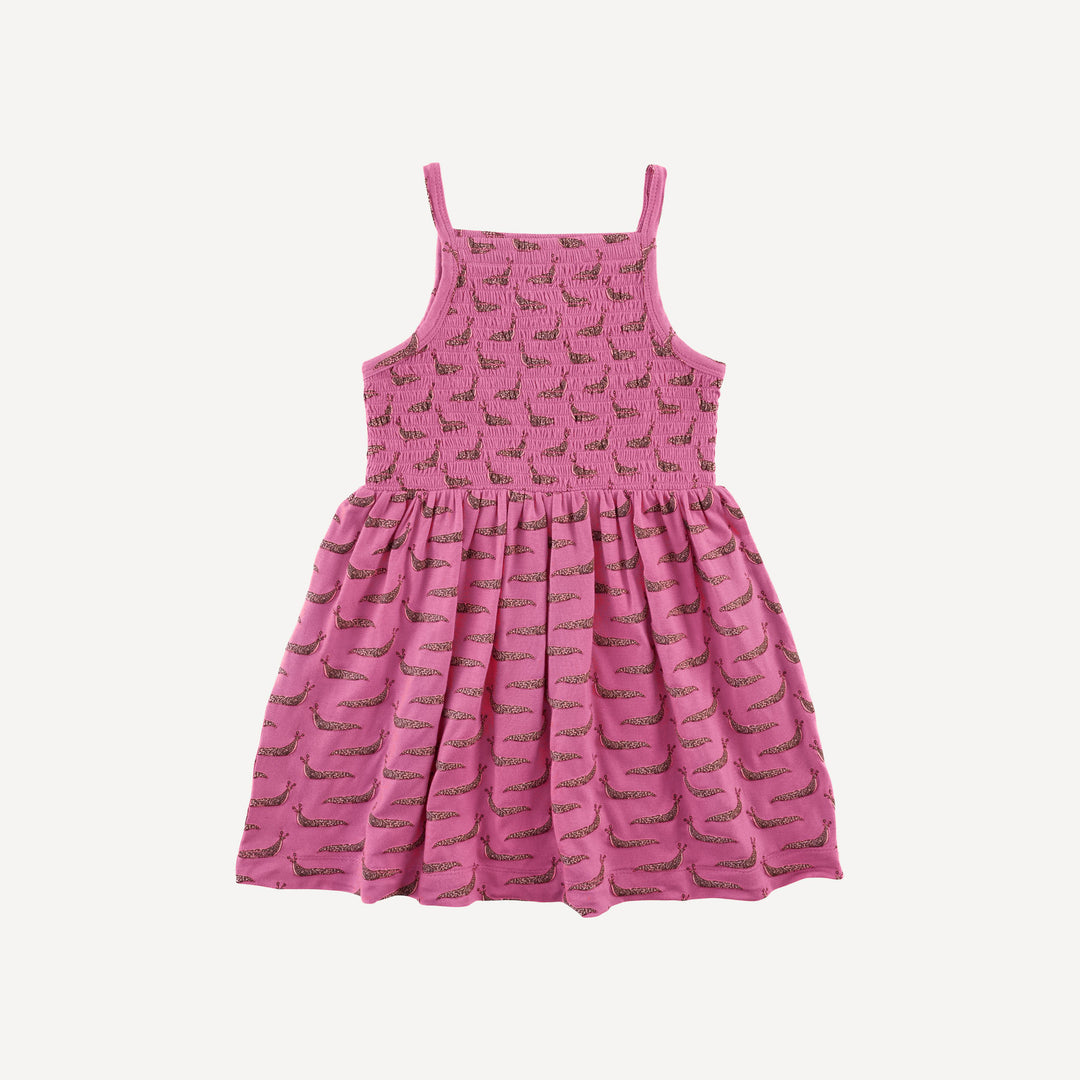 smocked spaghetti dress | pink slug party | bamboo