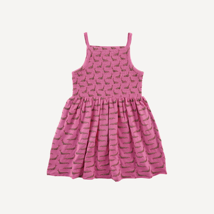 smocked spaghetti dress | pink slug party | bamboo
