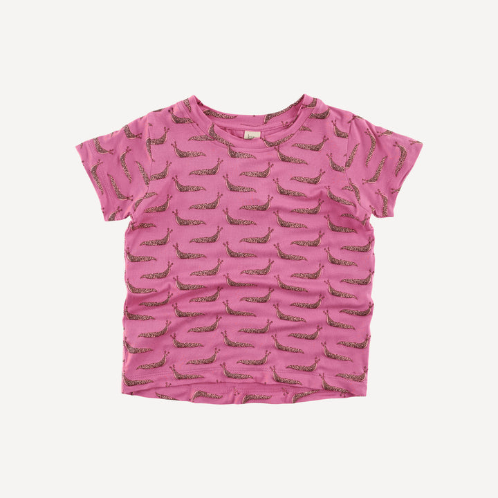 short sleeve essential boxy tee | pink slug party | bamboo