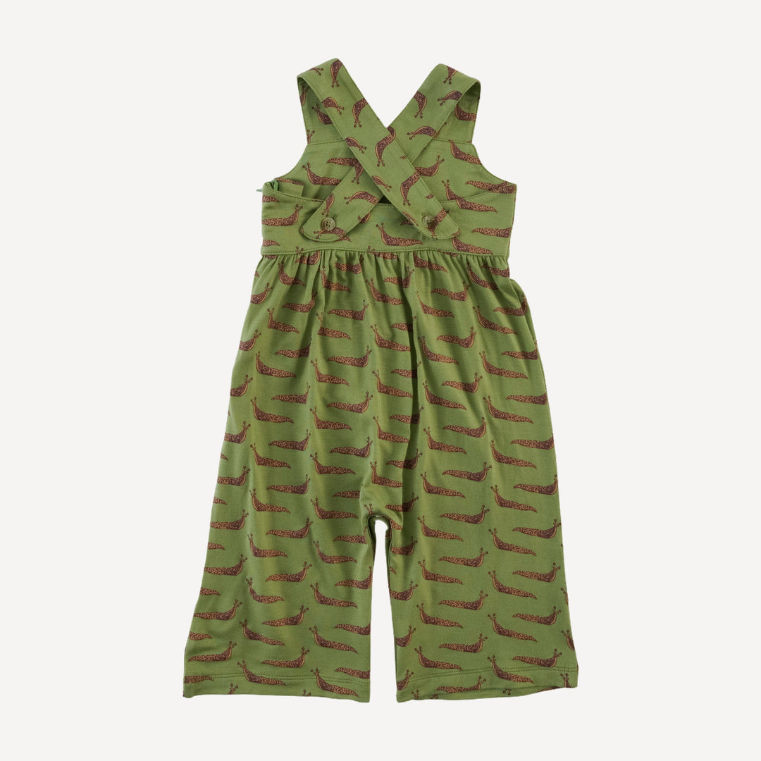 gaucho jumpsuit | mossy slug party | bamboo