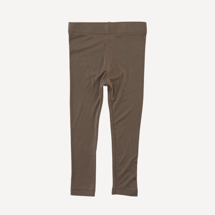 long sleeve drop waist gathered top + legging set | coffee bean | bamboo