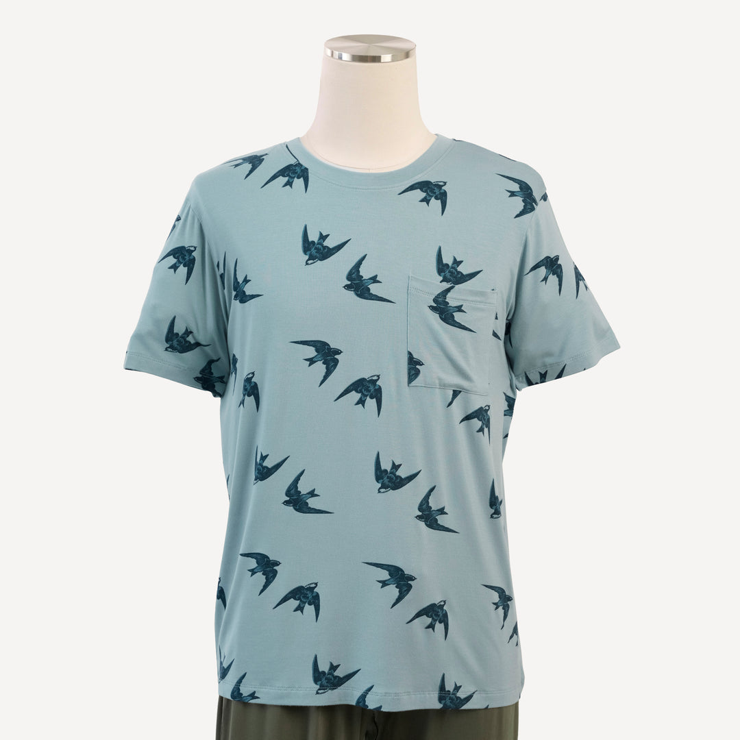 mens short sleeve pocket tee | stone sparrow | modal