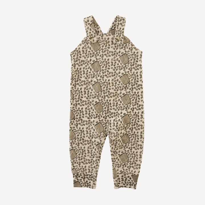 quilted country cuffed jumpsuit | coffee bean | bamboo