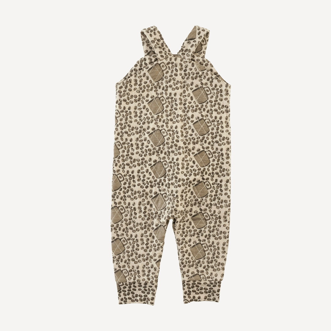 quilted country cuffed jumpsuit | coffee bean | bamboo