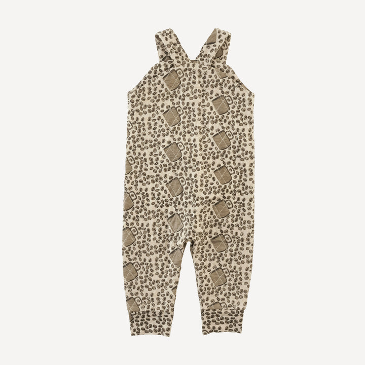 quilted country cuffed jumpsuit | coffee bean | bamboo