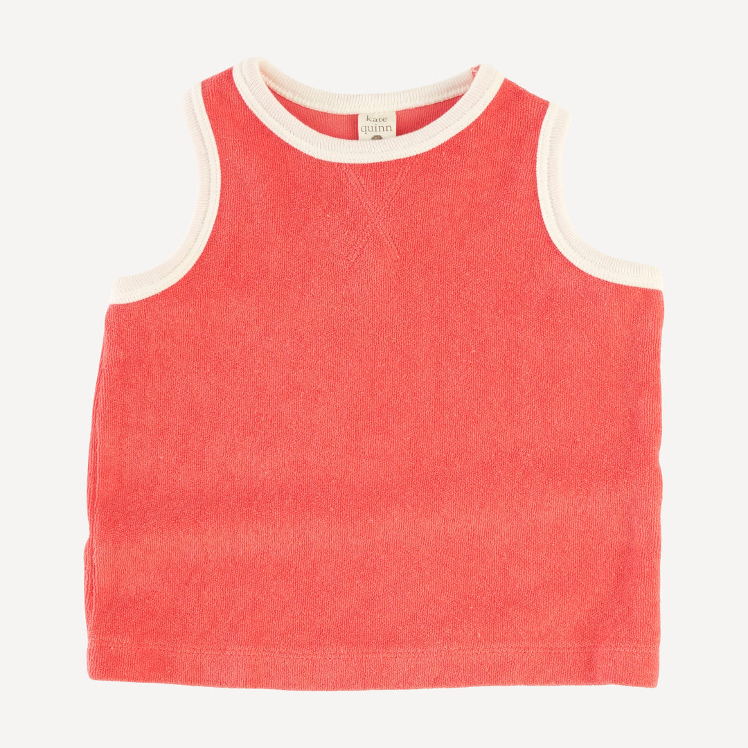 topstitch tank + relaxed short set | emberglow | organic cotton terry