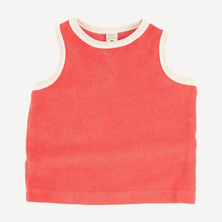 topstitch tank + relaxed short set | emberglow | organic cotton terry